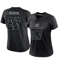 Women's Tyler Nubin New York Giants No.27 Limited Reflective Jersey - Black