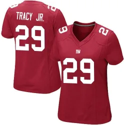 Women's Tyrone Tracy Jr. New York Giants No.29 Game Alternate Jersey - Red