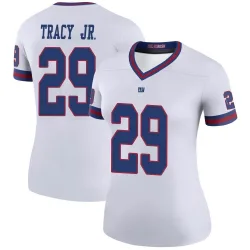 Women's Tyrone Tracy Jr. New York Giants No.29 Legend Color Rush Jersey - White