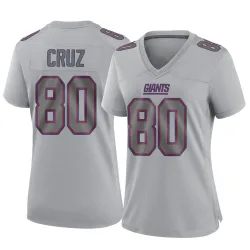 Women's Victor Cruz New York Giants No.80 Game Atmosphere Fashion Jersey - Gray
