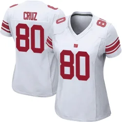 Women's Victor Cruz New York Giants No.80 Game Jersey - White