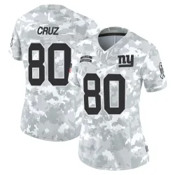 Women's Victor Cruz New York Giants No.80 Limited 2024 Salute to Service Jersey - Arctic Camo