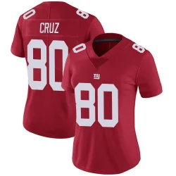Women's Victor Cruz New York Giants No.80 Limited Alternate Vapor Untouchable Jersey - Red