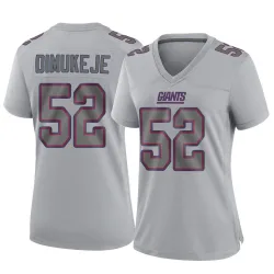 Women's Victor Dimukeje New York Giants No.52 Game Atmosphere Fashion Jersey - Gray