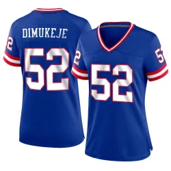 Women's Victor Dimukeje New York Giants No.52 Game Classic Jersey - Royal