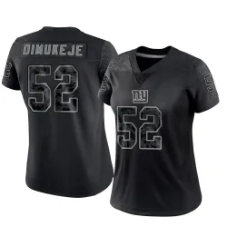 Women's Victor Dimukeje New York Giants No.52 Limited Reflective Jersey - Black