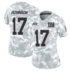 Women's Wan'Dale Robinson New York Giants No.17 Limited 2024 Salute to Service Jersey - Arctic Camo