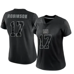Women's Wan'Dale Robinson New York Giants No.17 Limited Reflective Jersey - Black