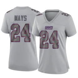 Women's Willie Mays New York Giants No.24 Game Atmosphere Fashion Jersey - Gray