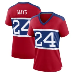 Women's Willie Mays New York Giants No.24 Game Century Alternate Jersey - Red