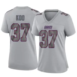 Women's Younghoe Koo New York Giants No.37 Game Atmosphere Fashion Jersey - Gray