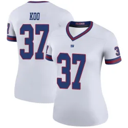 Women's Younghoe Koo New York Giants No.37 Legend Color Rush Jersey - White