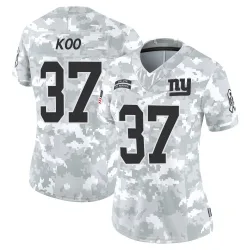 Women's Younghoe Koo New York Giants No.37 Limited 2024 Salute to Service Jersey - Arctic Camo