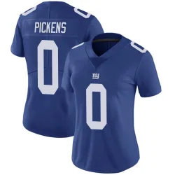 Women's Zacch Pickens New York Giants No.0 Limited Team Color Vapor Untouchable Jersey - Royal