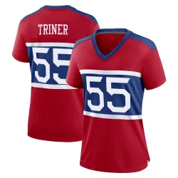 Women's Zach Triner New York Giants No.55 Game Century Alternate Jersey - Red