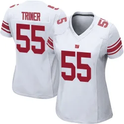 Women's Zach Triner New York Giants No.55 Game Jersey - White