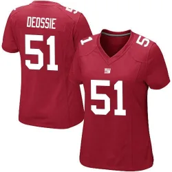 Women's Zak DeOssie New York Giants No.51 Game Alternate Jersey - Red