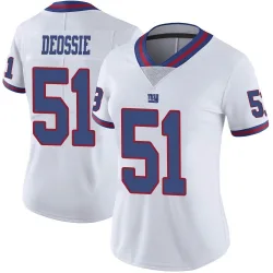 Women's Zak DeOssie New York Giants No.51 Limited Color Rush Jersey - White