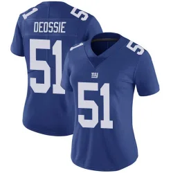 Women's Zak DeOssie New York Giants No.51 Limited Team Color Vapor Untouchable Jersey - Royal