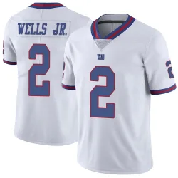 Youth Antwane Wells Jr. New York Giants No.2 Limited Color Rush Jersey - White