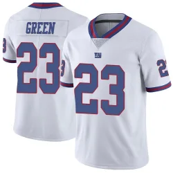 Youth Art Green New York Giants No.23 Limited Color Rush Jersey - White