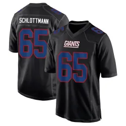 Youth Austin Schlottmann New York Giants No.65 Game Carbon Fashion Jersey - Black