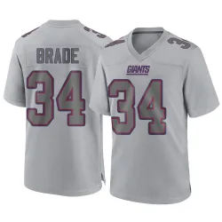 Youth Beau Brade New York Giants No.34 Game Atmosphere Fashion Jersey - Gray