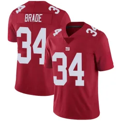 Youth Beau Brade New York Giants No.34 Limited Alternate Vapor Untouchable Jersey - Red