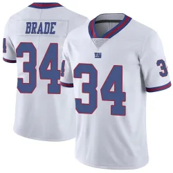 Youth Beau Brade New York Giants No.34 Limited Color Rush Jersey - White