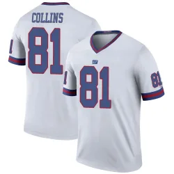 Youth Beaux Collins New York Giants No.81 Legend Color Rush Jersey - White