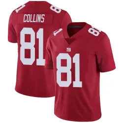 Youth Beaux Collins New York Giants No.81 Limited Alternate Vapor Untouchable Jersey - Red