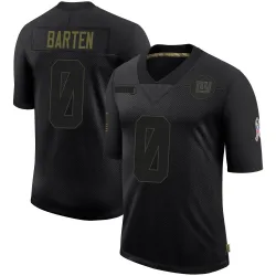 Youth Ben Barten New York Giants No.0 Limited 2020 Salute To Service Retired Jersey - Black