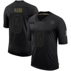Youth Ben Mann New York Giants No.0 Limited 2020 Salute To Service Retired Jersey - Black