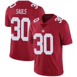 Youth Ben Sauls New York Giants No.30 Limited Alternate Vapor Untouchable Jersey - Red