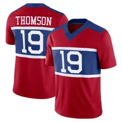 Youth Bobby Thomson New York Giants No.19 Limited Century Alternate Vapor F.U.S.E. Jersey - Red