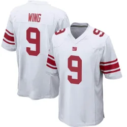 Youth Brad Wing New York Giants No.9 Game Jersey - White