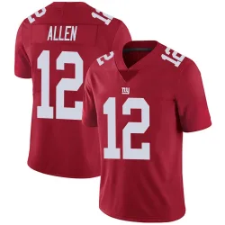 Youth Brandon Allen New York Giants No.12 Limited Alternate Vapor Untouchable Jersey - Red