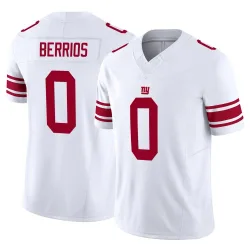 Youth Braxton Berrios New York Giants No.0 Limited Vapor F.U.S.E. Jersey - White