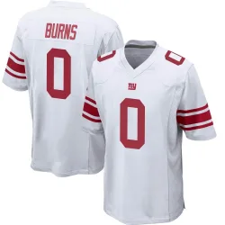 Youth Brian Burns New York Giants No.0 Game Jersey - White
