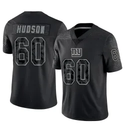 Youth Bryan Hudson New York Giants No.60 Limited Reflective Jersey - Black