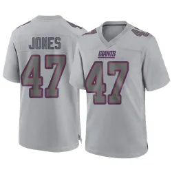 Youth Cam Jones New York Giants No.47 Game Atmosphere Fashion Jersey - Gray