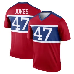Youth Cam Jones New York Giants No.47 Legend Century Alternate Jersey - Red
