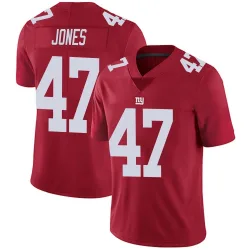 Youth Cam Jones New York Giants No.47 Limited Alternate Vapor Untouchable Jersey - Red