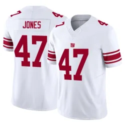 Youth Cam Jones New York Giants No.47 Limited Vapor F.U.S.E. Jersey - White