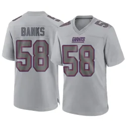 Youth Carl Banks New York Giants No.58 Game Atmosphere Fashion Jersey - Gray