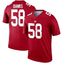 Youth Carl Banks New York Giants No.58 Legend Inverted Jersey - Red