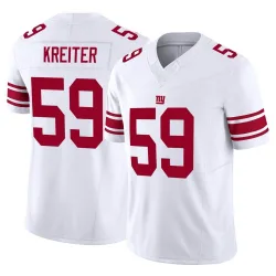 Youth Casey Kreiter New York Giants No.59 Limited Vapor F.U.S.E. Jersey - White