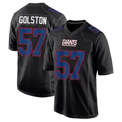 Youth Chauncey Golston New York Giants No.57 Game Carbon Fashion Jersey - Black