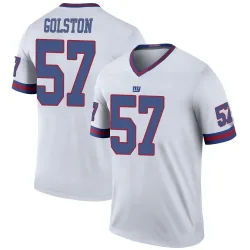 Youth Chauncey Golston New York Giants No.57 Legend Color Rush Jersey - White