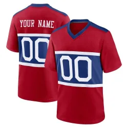Youth Custom New York Giants No.00 Game Century Alternate Jersey - Red